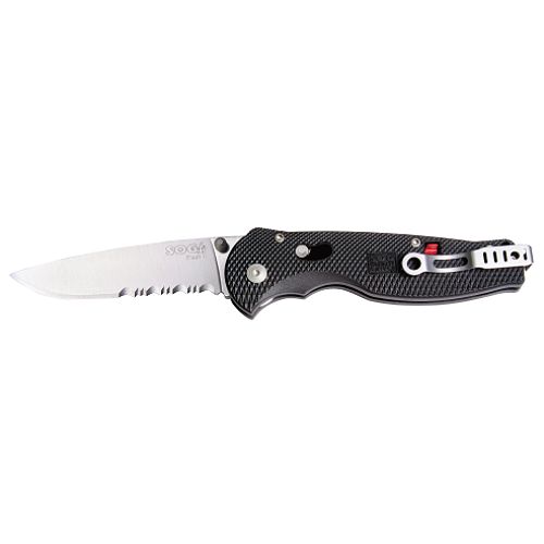 Sog Flash II 3.5 Knife  1/2 Serrated  Satin - FSA-98 Best Price