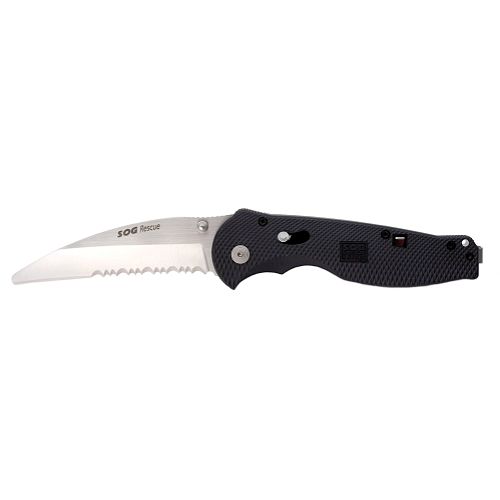 Sog Flash II 3.5 Knife Rescue  Satin - FSA-6 Best Price