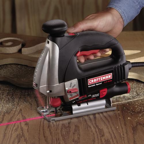 Craftsman Laser Trac 5.0 amp Orbital Jigsaw with Scrolling Action and Carrying Case