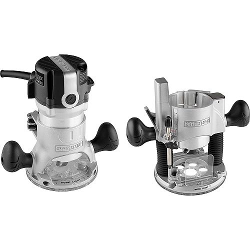Craftsman 2 hp Soft Start Fixed and Plunge Base Router w Electronic Feedback, 11 amp