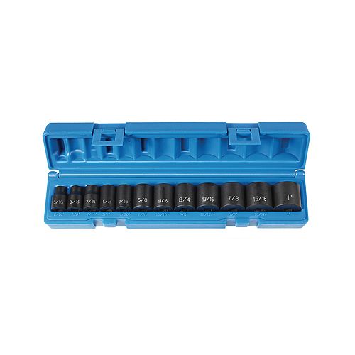 Grey Pneumatic 12 Piece 3/8 Drive Standard Length Fractional Impact Socket Set - GRE1213 Best Price