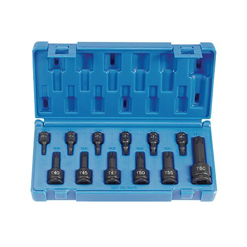 Grey Pneumatic 12 Piece 1/4  3/8 and 1/2 Drive Internal Star Socket Set - GRE1234T Best Price