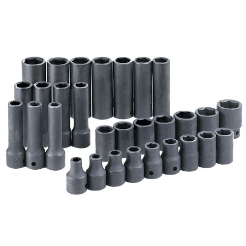 SK 30 pc. Impact Socket Set, Standard and Deep, Metric - 4053