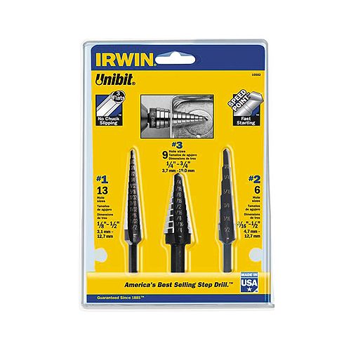 Vise Grip 3-Piece Titanium Coated Unibit Set - VGP502T Best Price