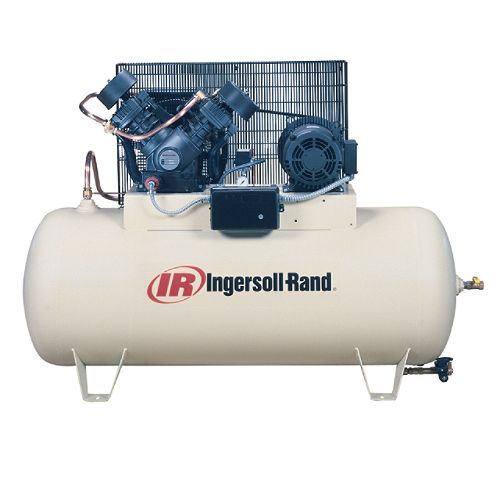 Ingersoll-Rand 120 gal. Air Compressor,10 hp, Horizontal Tank, 2-Stage Pump 