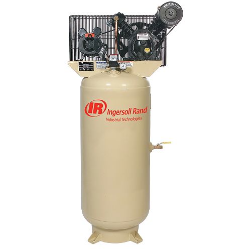 Ingersoll-Rand 60 gal. Industrial Air Compressor, Vertical Tank, 5 hp, 2 Stage Pump 