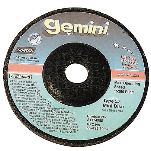 Craftsman 5 in. Mini Disc Grinding Wheel - 18537