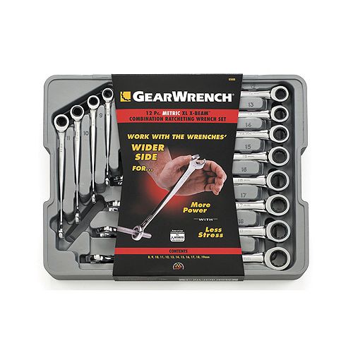 KD Tools 12 Piece Metric X-Beam Ratcheting Combination Wrench Set - KDT85888 Best Price