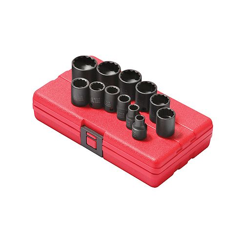 Sunex 12 Piece 3/8 Drive 12 Point Standard SAE Impact Socket Set - SUN3674 Best Price