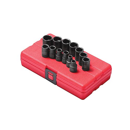 Sunex 13 Piece 3/8 Drive 12 Point Standard Metric Impact Socket Set - SUN3675 Best Price