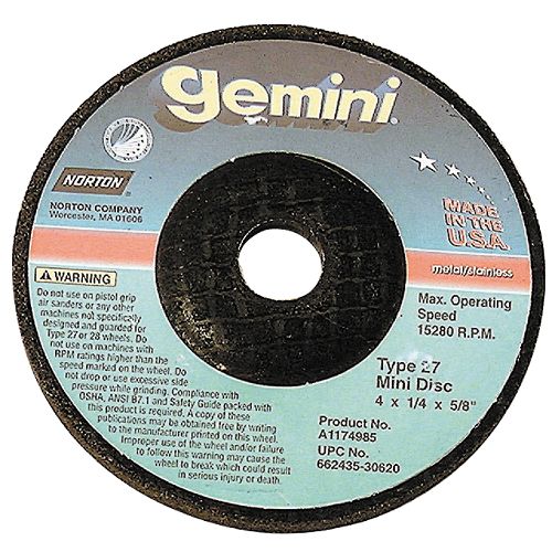 Gemini Tools 4 in. Mini Disc Grinding Wheel - 18851