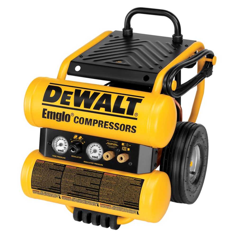 DeWalt 4 gal. Emglo Electric Portable Air Compressor, Dolly-Style, 1.1 hp