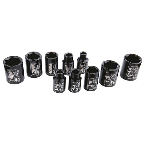 Ingersoll-Rand 10 pc. 1 4 in. Combo SAE Metric Socket Set 
