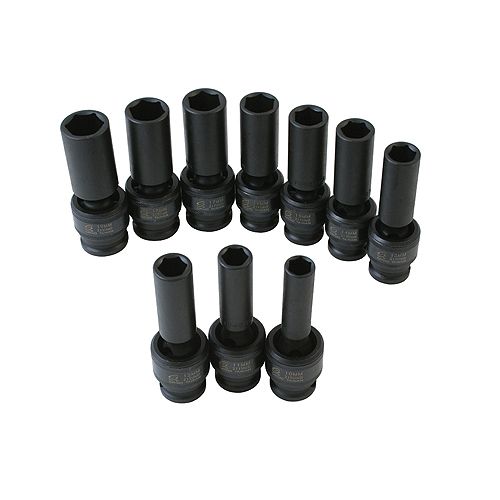 Sunex 10 Piece 1/2 Drive Deep Universal Metric Impact Socket Set - SUN2658 Best Price