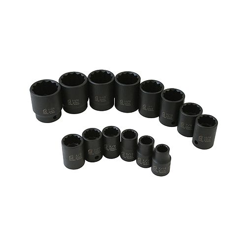 Sunex 14 Piece 1/2 Drive 12 Point Standard SAE Impact Socket Set - SUN2678 Best Price