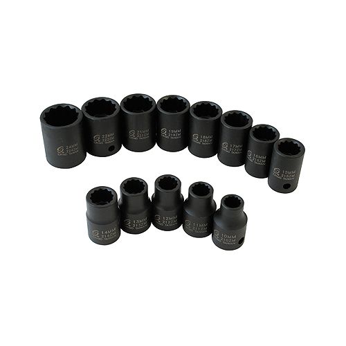 Sunex 13 Piece 1/2 Drive 12 Point Standard Metric Impact Socket Set - SUN2679 Best Price