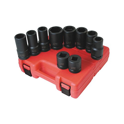 Sunex 10 Piece 1 Drive SAE / Metric Heavy Duty Wheel Impact Socket Set - SUN5690A Best Price