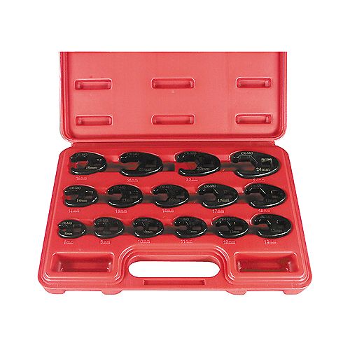 Astro Pneumatic 15 Piece Professional Metric Crowfoot Wrench Set - AST7115 Best Price