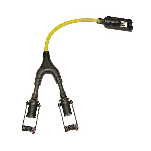 Clip Light Manufacturing Revolutionary Extension Cord Male to Dual Female EZ Lock...