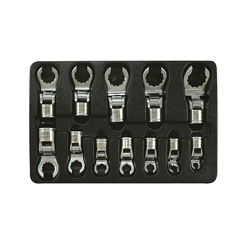 Astro Pneumatic 12 Piece 3/8 Drive 6 Point and 12 Point Metric Offset Flexible Crowfoot Wrench Set - AST7121 Best Price