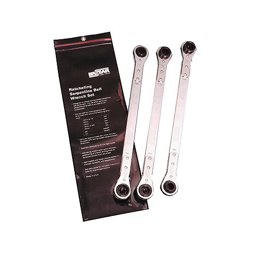 Kastar 3 Pc. Universal Ratcheting Serpentine Belt Wrench Set - KAS5344 Best Price