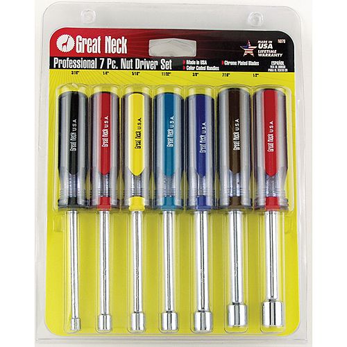 Great Neck Tools 7 Piece Nut Driver Set - SAE - GRNND70 Best Price