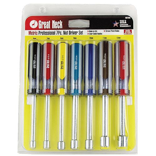 Great Neck Tools 7 Piece Nut Driver Set - Metric - GRNND7CM Best Price