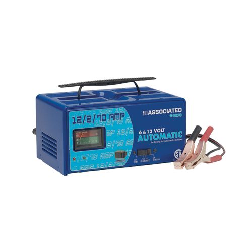 Associated 12/2/70 Amp, 6 and 12 Volt Portable Automatic Charger with Engine Starter