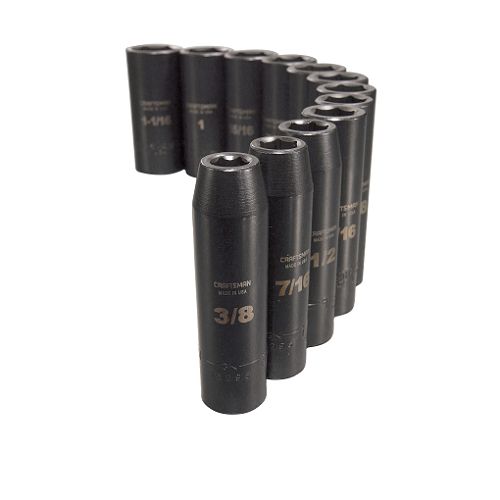 Craftsman 27 pc. Standard Easy to Read Impact Sockets  6 pt. Standard and Deep  1/2 in. Dr. - 23763 Best Price