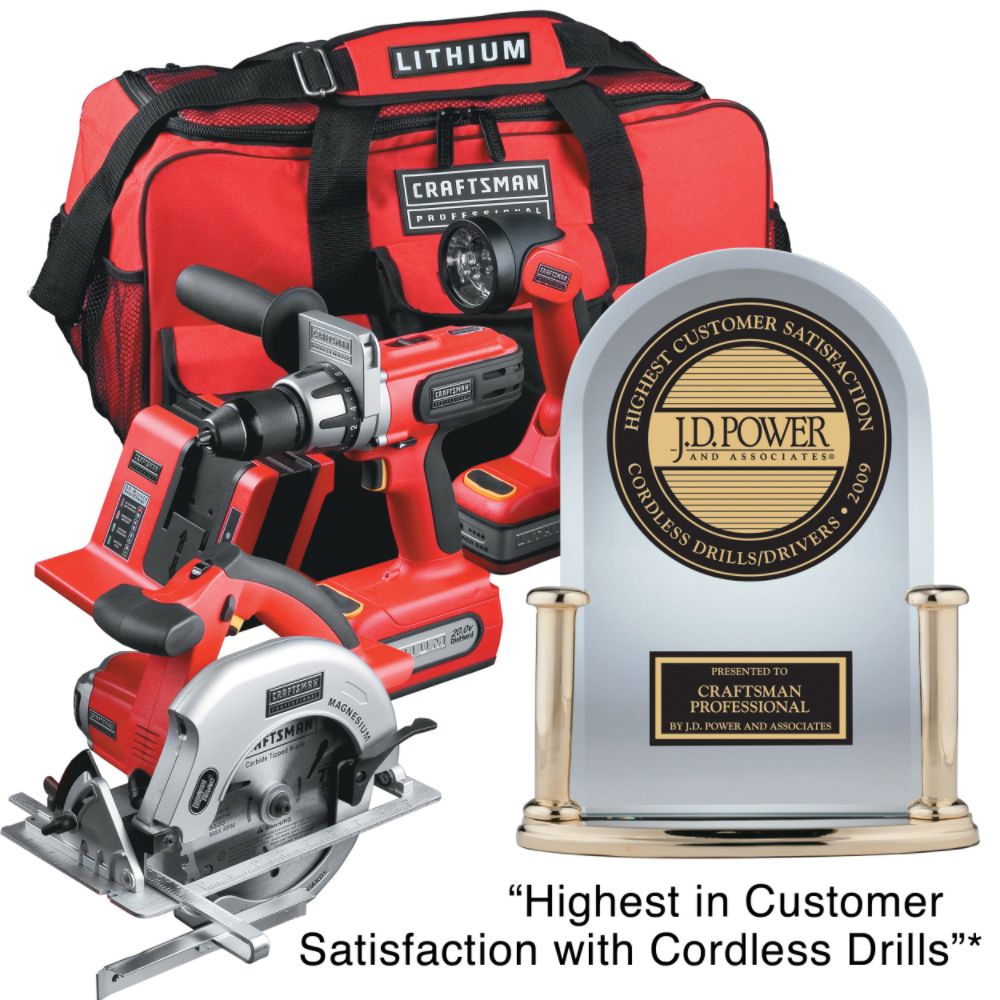 Craftsman Professional 20 volt Lithium-Ion 3-Tool Combo Kit with Contractor Utility Bag