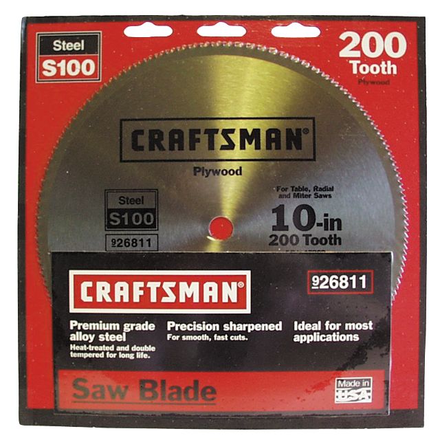10 in. Saw Blade, Crosscut/Plywood - 200T