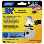 Norton 5 x 5 in. Universal Vac Hole Sanding Discs, 8-hole, 3 pk.