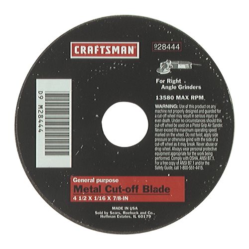 Craftsman 4-1 2 in. Grinding Wheel, 24 Grit Metal Working - 28444