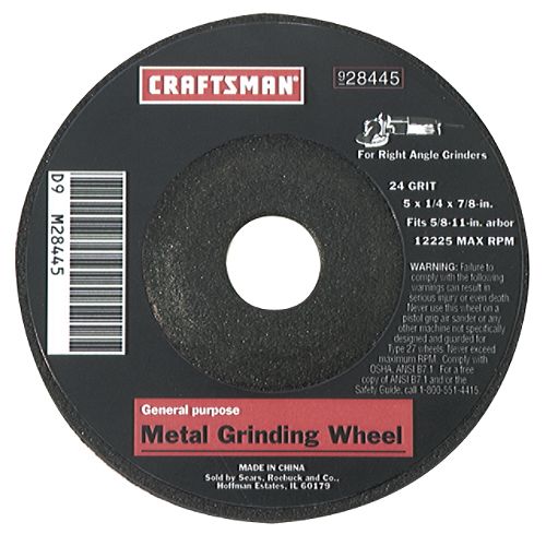 Craftsman 5 in. Metal Grinding Wheel - 28445