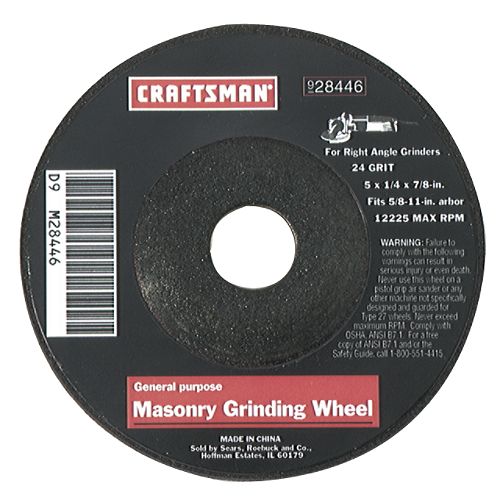 Craftsman 5 in. Masonry Grinding Wheel - 28446