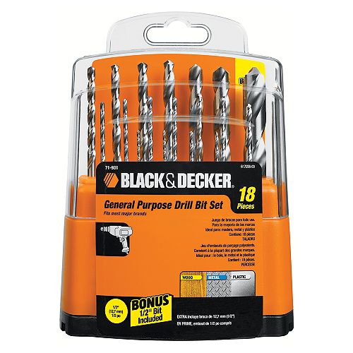 Black and Decker 18 pc. Drill Bit Set - 71-931 Best Price