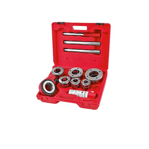 Rothenberger 1/2  3/4 and 1-inch Enclosed Ratchet Hand Threader Set - 70903X Best Price