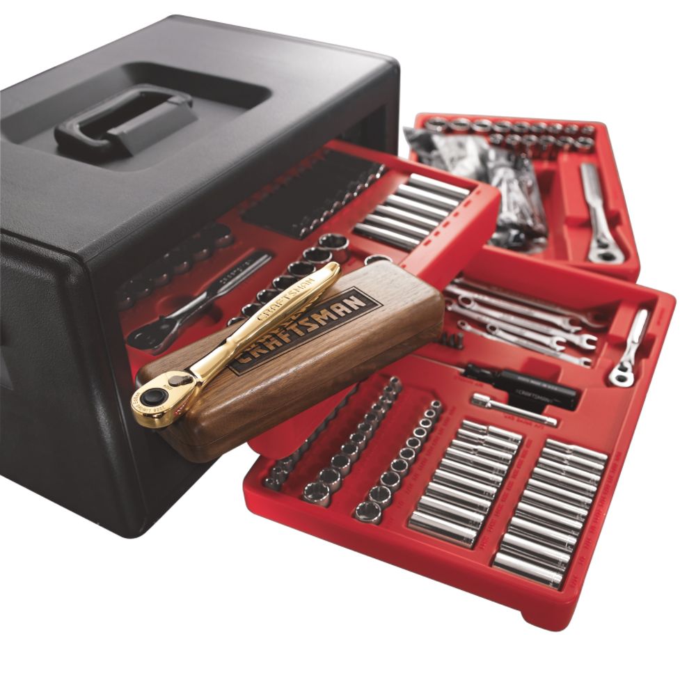Craftsman 191 pc. Mechanics Tool Set and 3-drawer Storage Case with Bonus Gold Ratchet
