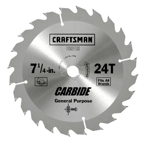 Craftsman 7-1 4 in. Circular Saw Blade, Carbide - 24T - 315-1