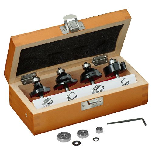 Craftsman 4 pc. 9 Profile Carbide-Tipped Decorative Edge Router Bit Set - 32124 by 