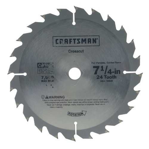 Craftsman 7-1 4 in. Carbide Circular Saw Blade - 24T - 32254 