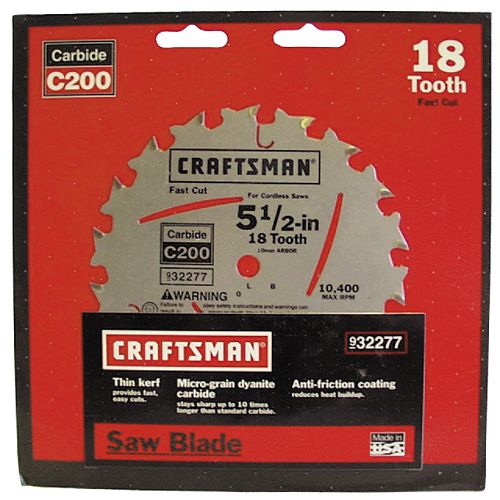 Craftsman 5-1 2 in. Carbide Blade - 18T - 32277 