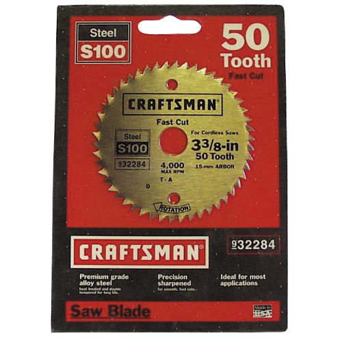 Craftsman 3-3 8 in. Heat Treated Steel Blade - 50T - 32284 
