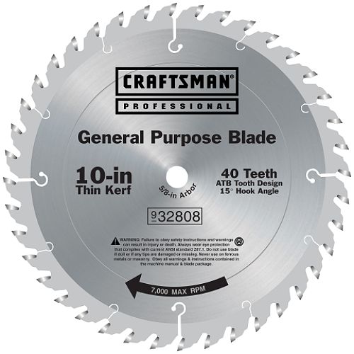 Craftsman Professional 10 in. Carbide Pro Saw Blade - 40T 