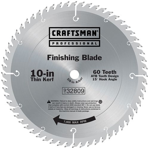 Craftsman Professional 10 in. Carbide Pro Saw Blade - 60T 