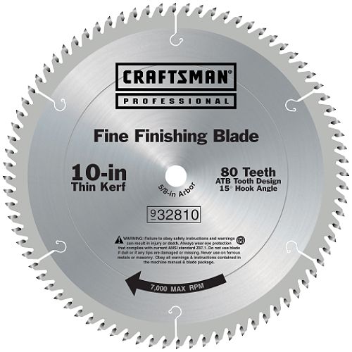 Craftsman Professional 10 in. Carbide Pro Saw Blade - 80T 