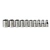 10 pc. Standard Easy to Read Socket Set, 6 pt. Standard, 1/4 in. Drive