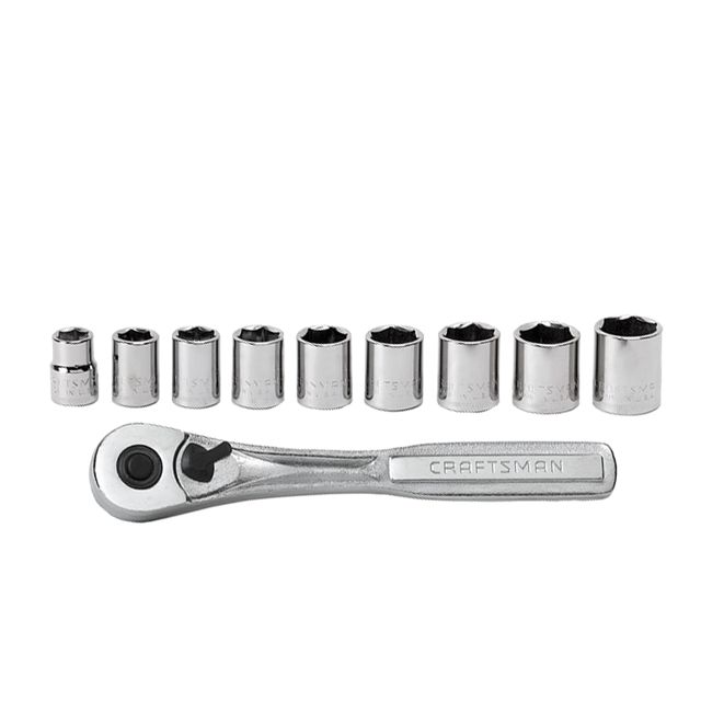 10 pc. Metric Socket Wrench Set, 6 pt. 3/8 in. Dr.