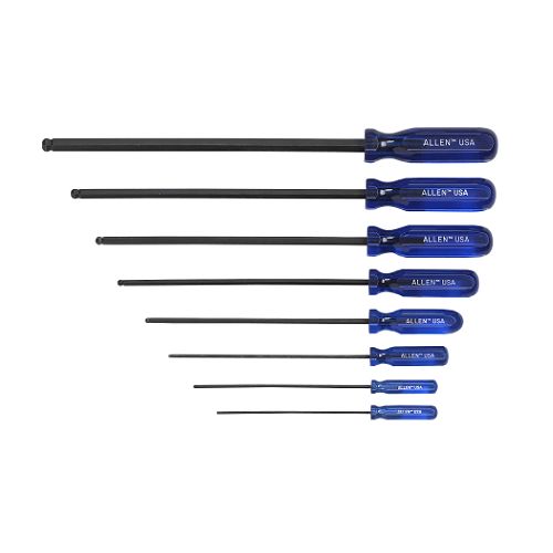 Allen 8 pc. Ball Plus Metric Screwdriver Handle Ball End Hex Key Set