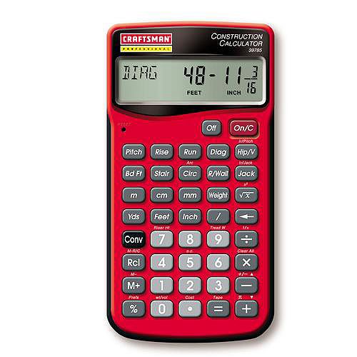 Craftsman Construction Calculator - 39785